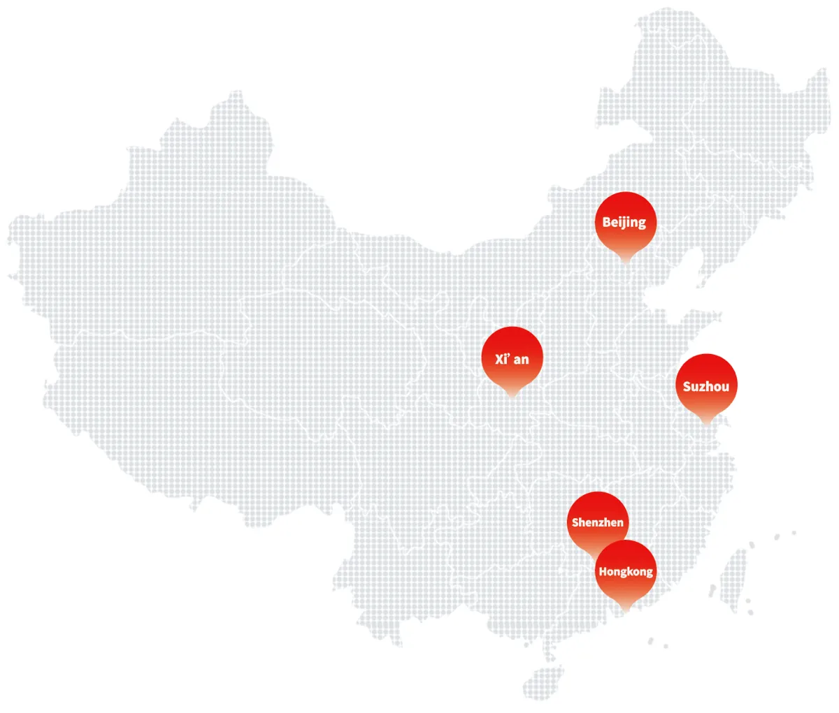 TDM locations in China